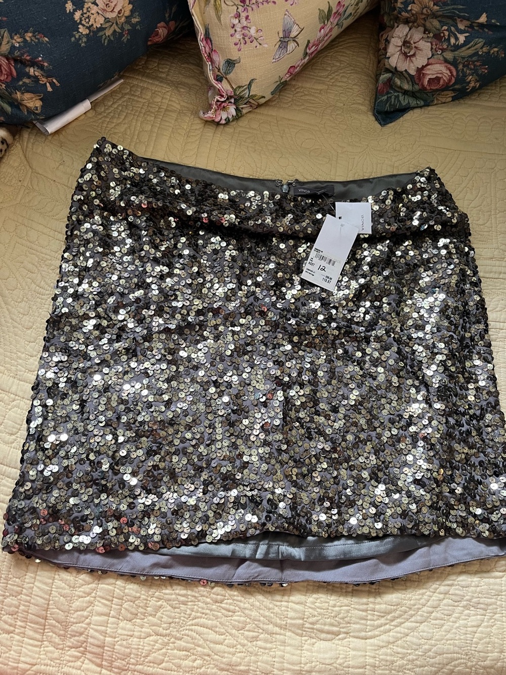 NWT SKIRT sequins VINCE bling sparkle orig $295